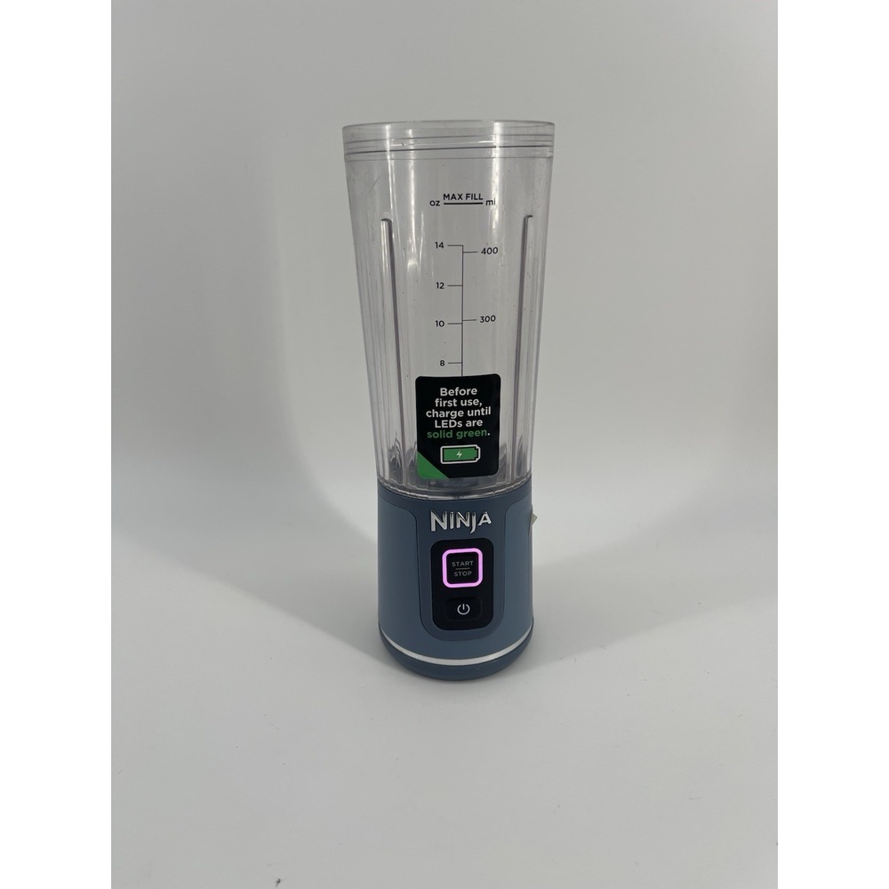 Ninja Blast Portable‎ Blender Blue 14oz Tested Works No Lid No Charger